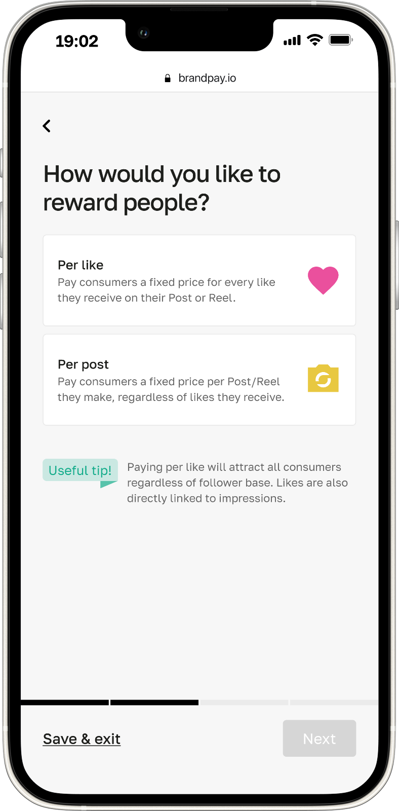 Create your campaign - Brandpay